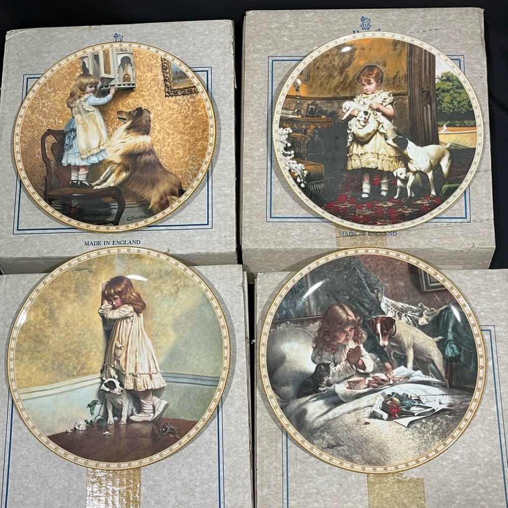 Royal Doulton Set of 4 “A Victorian Childhood” Plate Certificate of Authenticity